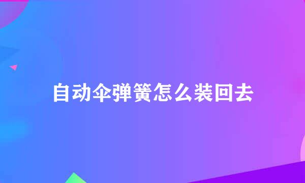 自动伞弹簧怎么装回去