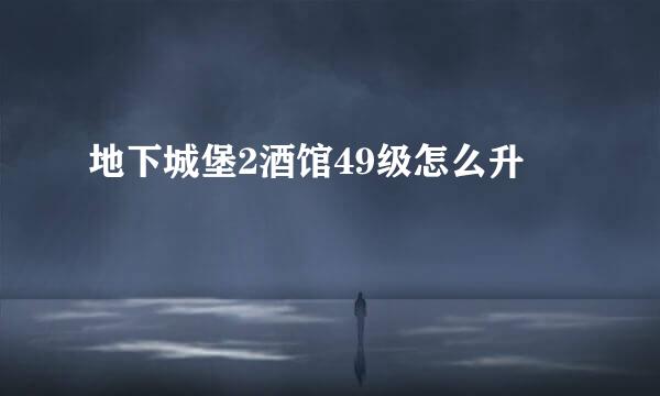 地下城堡2酒馆49级怎么升