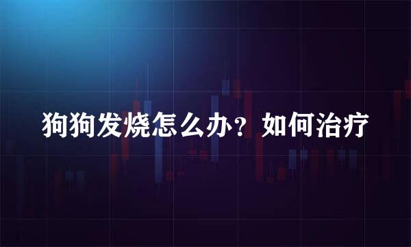 狗狗发烧怎么办?如何治疗