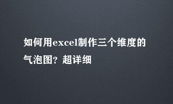 如何用excel制作三个维度的气泡图?超详细