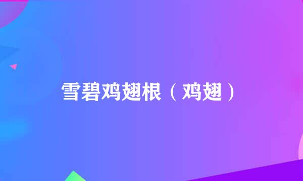 雪碧鸡翅根(鸡翅)