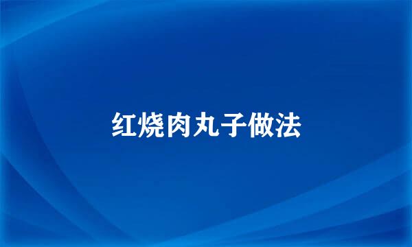 红烧肉丸子做法