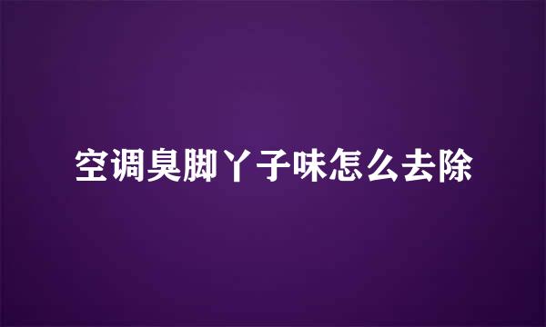 空调臭脚丫子味怎么去除