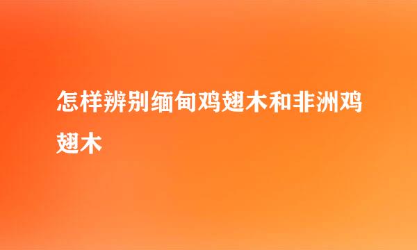怎样辨别缅甸鸡翅木和非洲鸡翅木