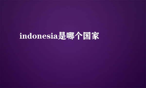 indonesia是哪个国家
