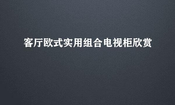 客厅欧式实用组合电视柜欣赏