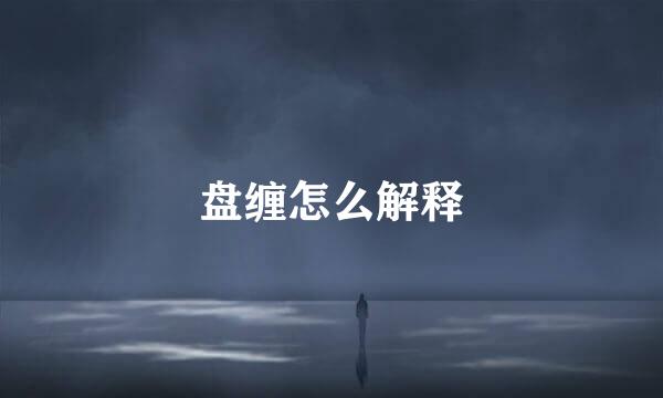 盘缠怎么解释