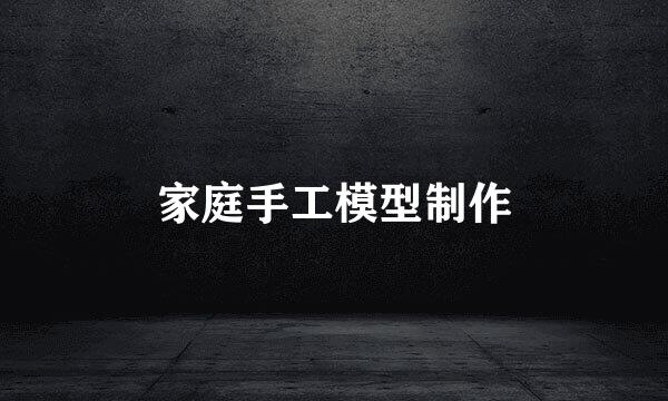 家庭手工模型制作