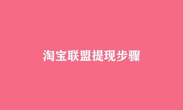 淘宝联盟提现步骤