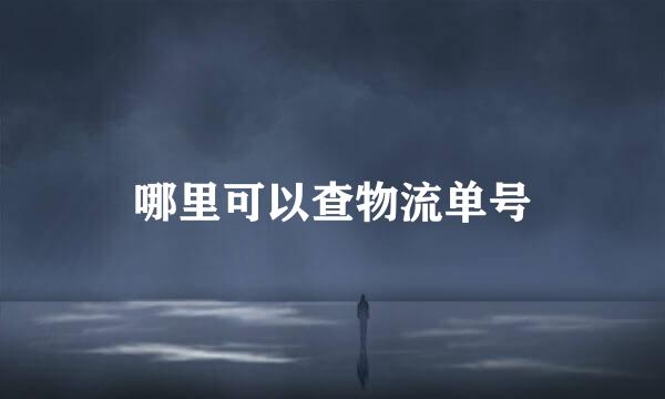 哪里可以查物流单号