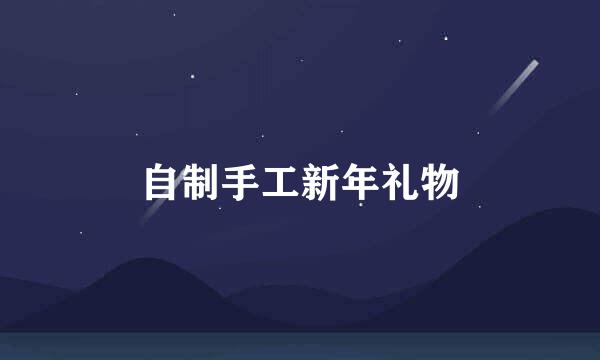 自制手工新年礼物
