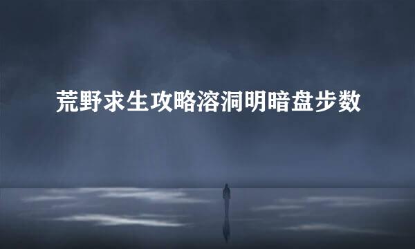 荒野求生攻略溶洞明暗盘步数