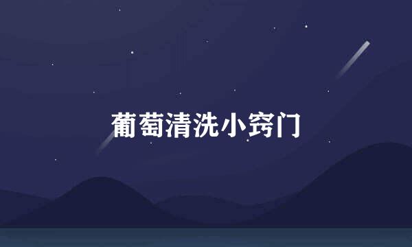葡萄清洗小窍门