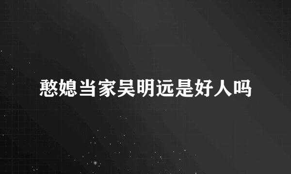 憨媳当家吴明远是好人吗