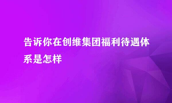 告诉你在创维集团福利待遇体系是怎样