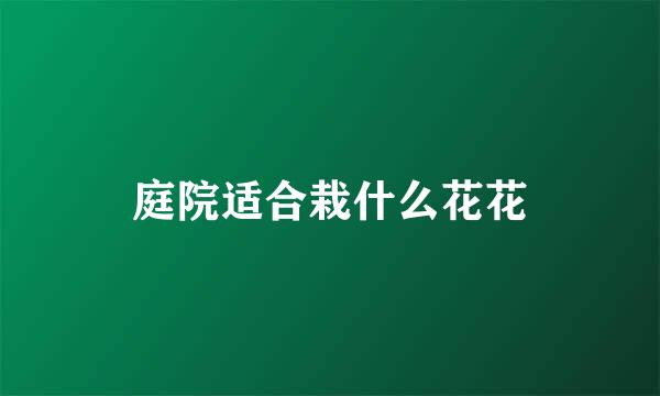 庭院适合栽什么花花