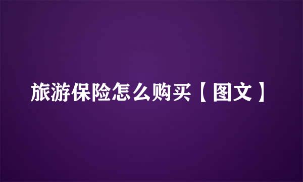 旅游保险怎么购买【图文】