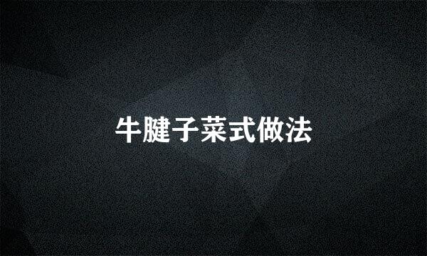 牛腱子菜式做法