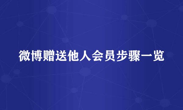 微博赠送他人会员步骤一览