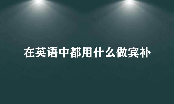 在英语中都用什么做宾补