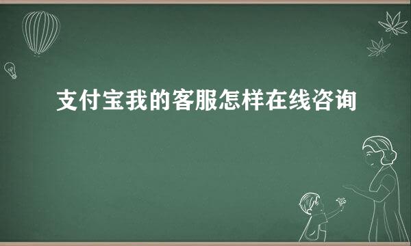 支付宝我的客服怎样在线咨询