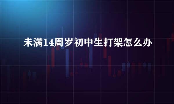 未满14周岁初中生打架怎么办