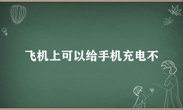 飞机上可以给手机充电不