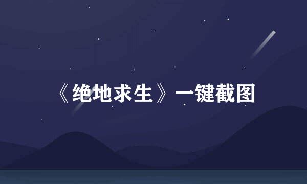 《绝地求生》一键截图