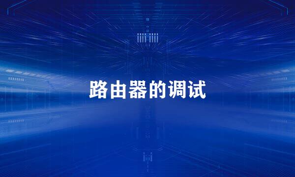 路由器的调试