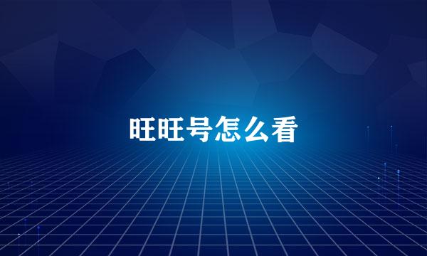 旺旺号怎么看