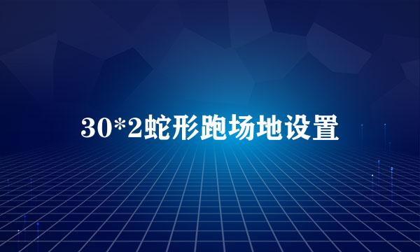 30*2蛇形跑场地设置