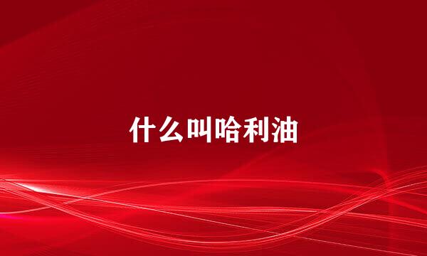 什么叫哈利油