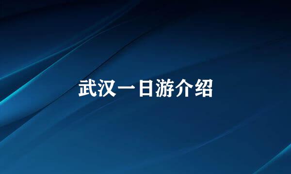 武汉一日游介绍