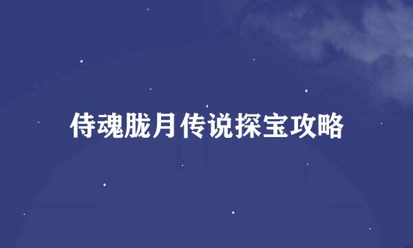 侍魂胧月传说探宝攻略