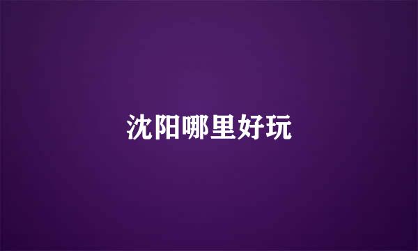 沈阳哪里好玩