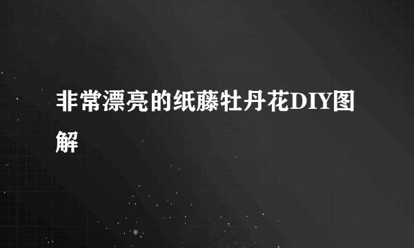 非常漂亮的纸藤牡丹花DIY图解