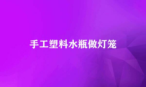 手工塑料水瓶做灯笼