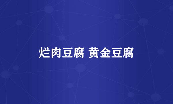 烂肉豆腐 黄金豆腐