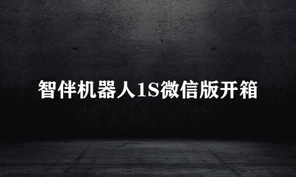 智伴机器人1S微信版开箱