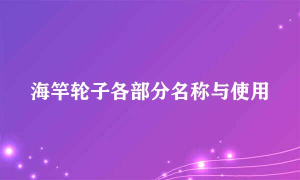海竿轮子各部分名称与使用