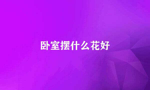 卧室摆什么花好