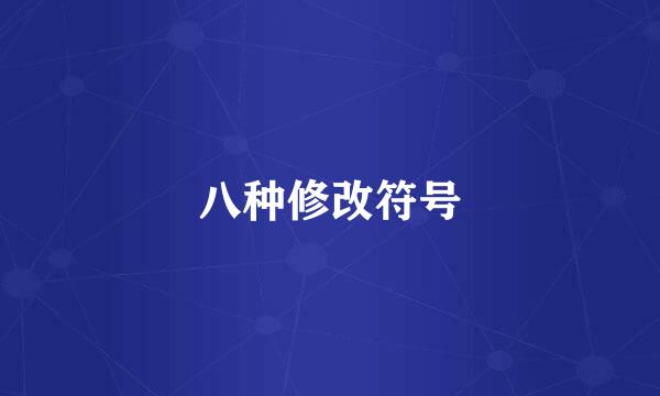 八种修改符号