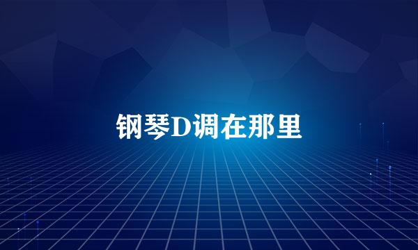 钢琴D调在那里