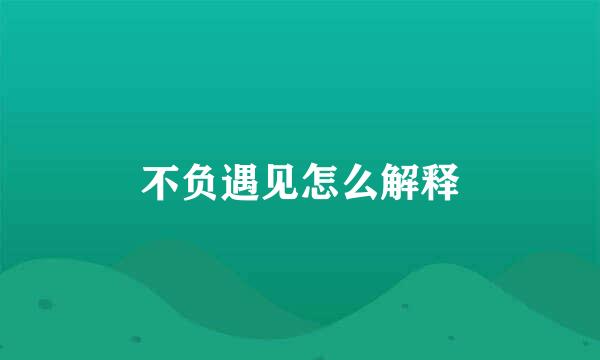 不负遇见怎么解释