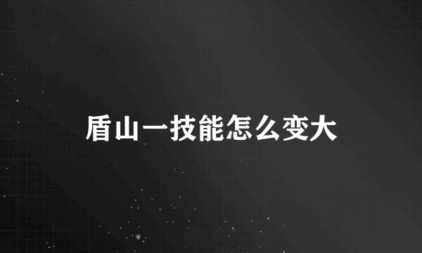 盾山一技能怎么变大