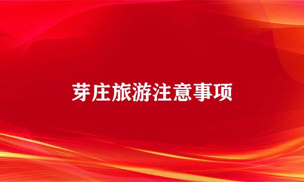 芽庄旅游注意事项