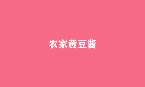 农家黄豆酱