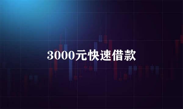 3000元快速借款