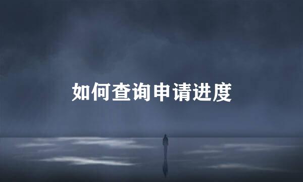 如何查询申请进度