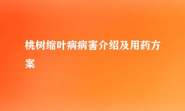 桃树缩叶病病害介绍及用药方案